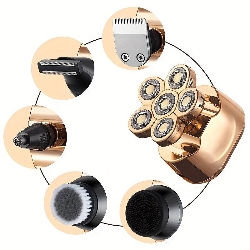 GroomSkull® Precision Pro - Shaving Perfection, 6 Unparalleled Blades.