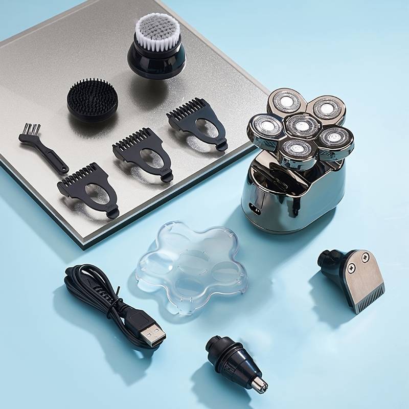 GroomSkull® Precision Pro - Shaving Perfection, 6 Unparalleled Blades.