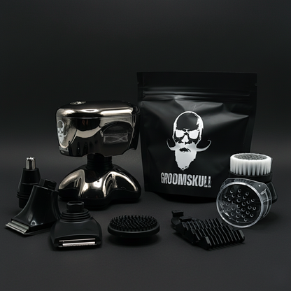 GroomSkull® Precision Pro 2 - Shaving Perfection, Unrivaled SkinFlow™ Blades.