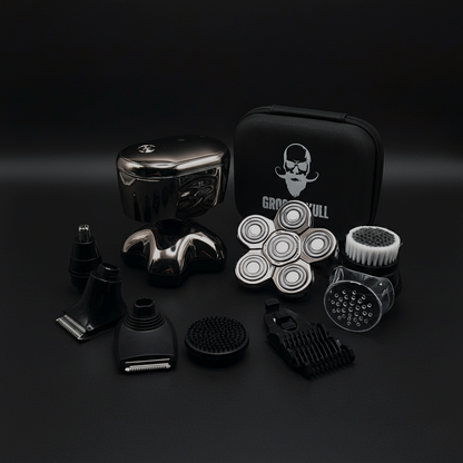 GroomSkull® Precision Pro 2 - Shaving Perfection, Unrivaled SkinFlow™ Blades.