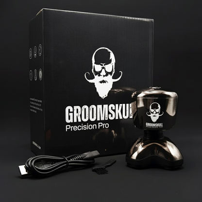GroomSkull® Precision Pro 2 - Shaving Perfection, Unrivaled SkinFlow™ Blades.