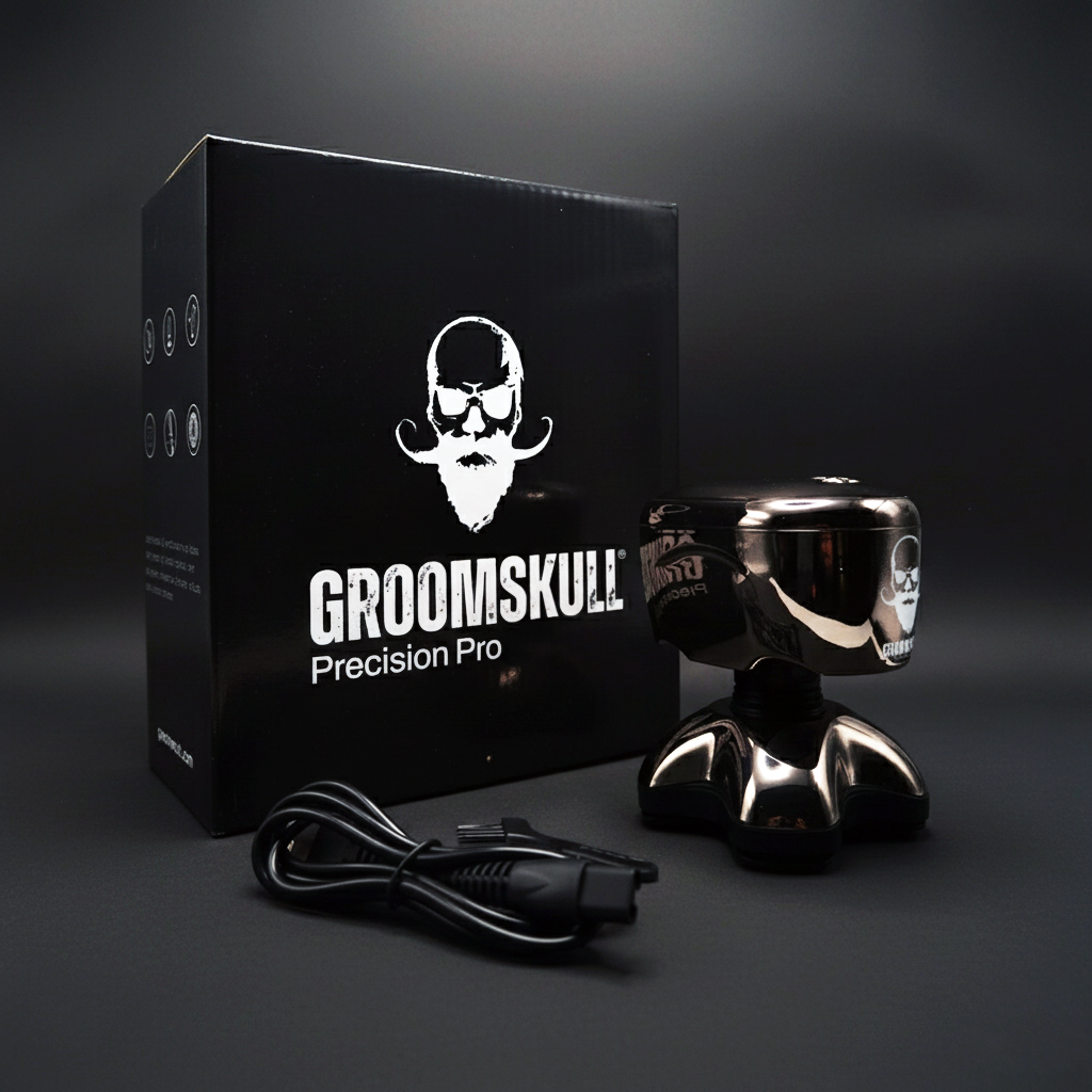 GroomSkull® Precision Pro 2 - Shaving Perfection, Unrivaled SkinFlow™ Blades.